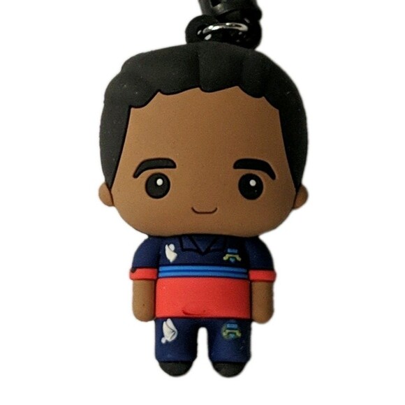 Ted Lasso Nathan Nate Shelley Figure Bag Clip Coach TV Show Monogram Int - Picture 2 of 6